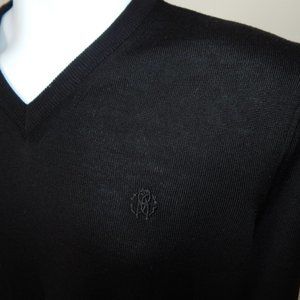 ROBERTO CAVALLI EMBROIDERY LOGO WOOL Sweater Black…